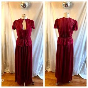 Vintage 70’s Creations by Aria 2 Piece Maxi Dress